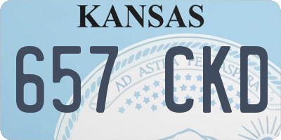 KS license plate 657CKD
