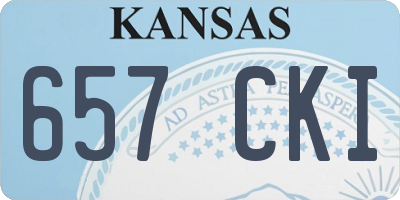 KS license plate 657CKI