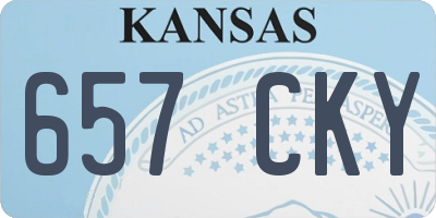 KS license plate 657CKY