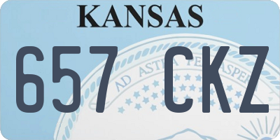 KS license plate 657CKZ