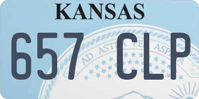 KS license plate 657CLP