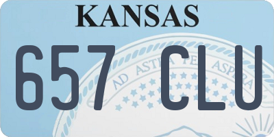 KS license plate 657CLU