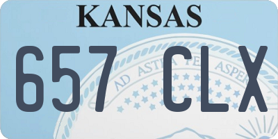 KS license plate 657CLX