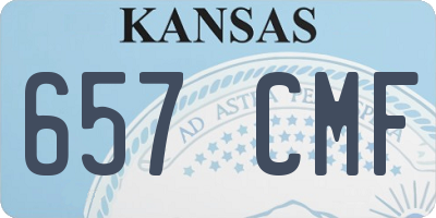 KS license plate 657CMF