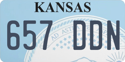 KS license plate 657DDN