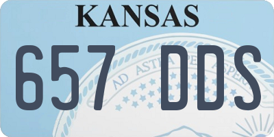 KS license plate 657DDS