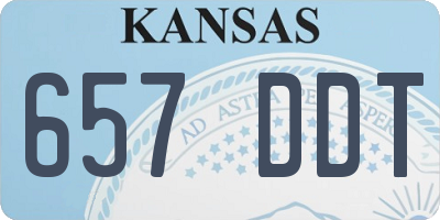 KS license plate 657DDT