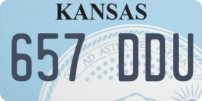 KS license plate 657DDU