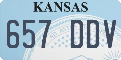 KS license plate 657DDV
