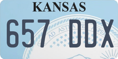 KS license plate 657DDX