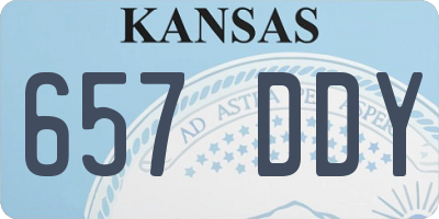 KS license plate 657DDY