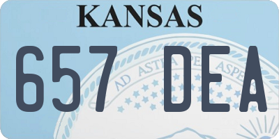KS license plate 657DEA