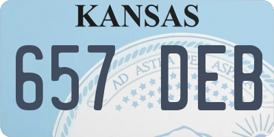 KS license plate 657DEB