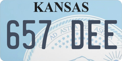 KS license plate 657DEE