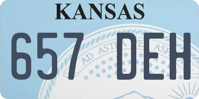 KS license plate 657DEH