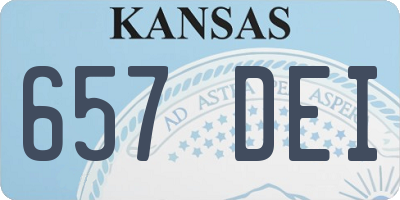 KS license plate 657DEI