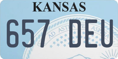 KS license plate 657DEU