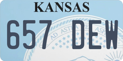 KS license plate 657DEW