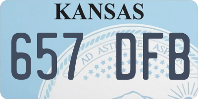 KS license plate 657DFB