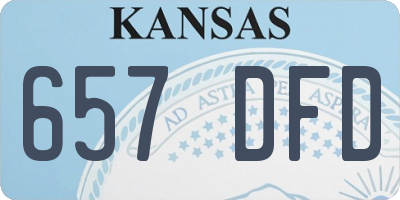 KS license plate 657DFD