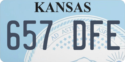 KS license plate 657DFE