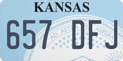 KS license plate 657DFJ