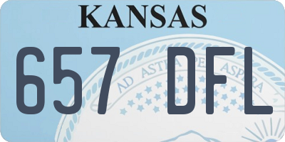 KS license plate 657DFL