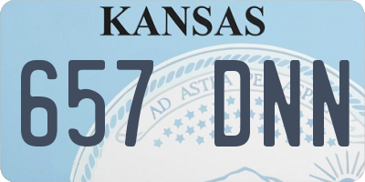 KS license plate 657DNN