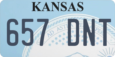 KS license plate 657DNT
