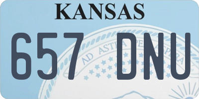 KS license plate 657DNU