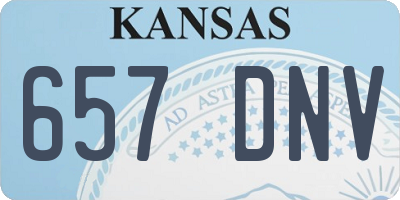 KS license plate 657DNV