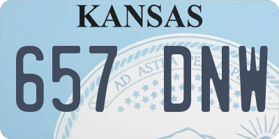 KS license plate 657DNW