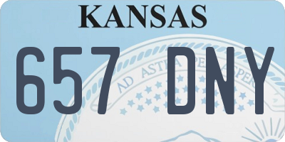 KS license plate 657DNY