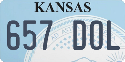 KS license plate 657DOL
