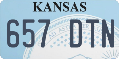 KS license plate 657DTN