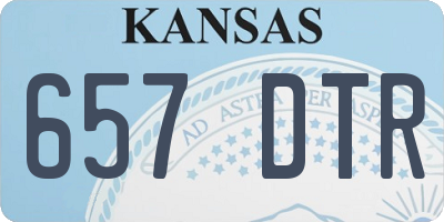 KS license plate 657DTR