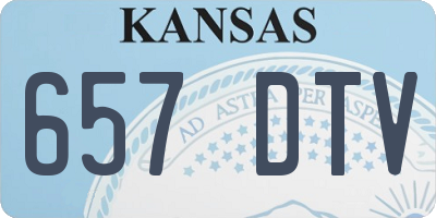 KS license plate 657DTV