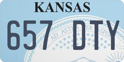 KS license plate 657DTY