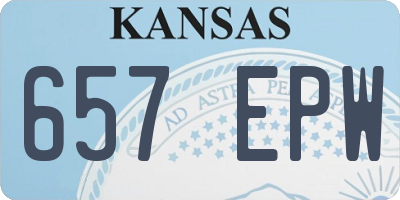 KS license plate 657EPW