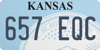 KS license plate 657EQC
