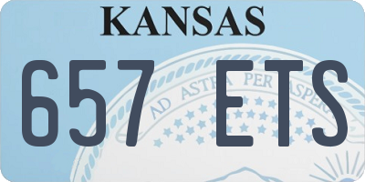 KS license plate 657ETS