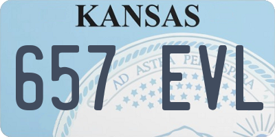KS license plate 657EVL