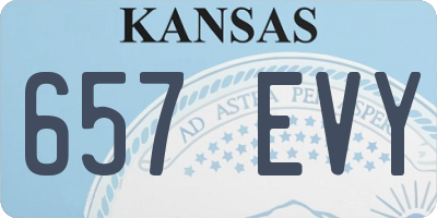 KS license plate 657EVY