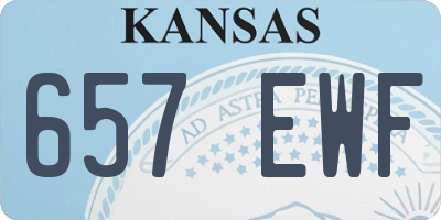 KS license plate 657EWF