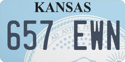 KS license plate 657EWN