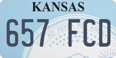 KS license plate 657FCD