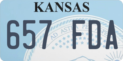 KS license plate 657FDA