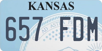 KS license plate 657FDM