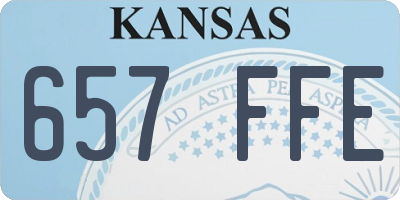 KS license plate 657FFE