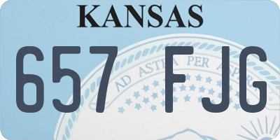 KS license plate 657FJG